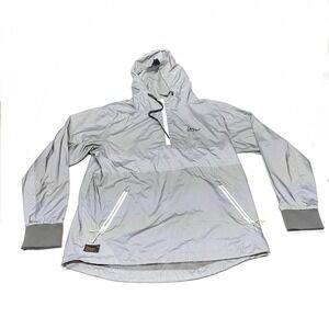 Imperial Motion Reflective Hooded Jacket Mens Silver Gray Windbreaker MED